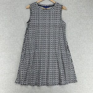 Apt. 9 Dress Womens Petite Large Black Geometric Sleeveless Swing Pockets